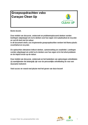 groepsopdrachten vsbo